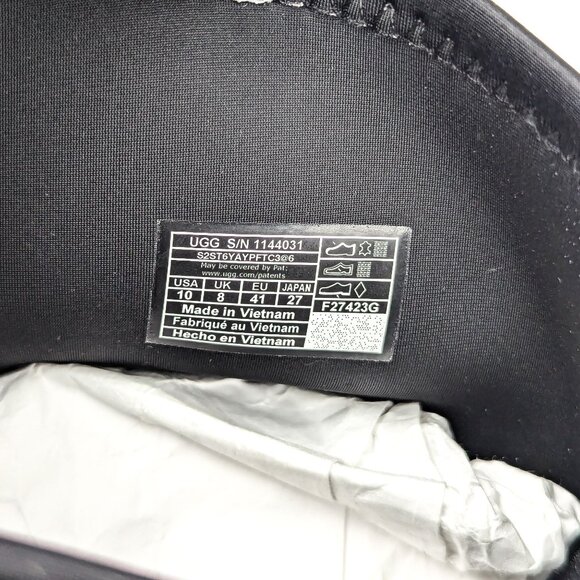 UGG Women Classic Dipper Black Suede Winter Ankle Boots size 10 - Picture 9 of 9